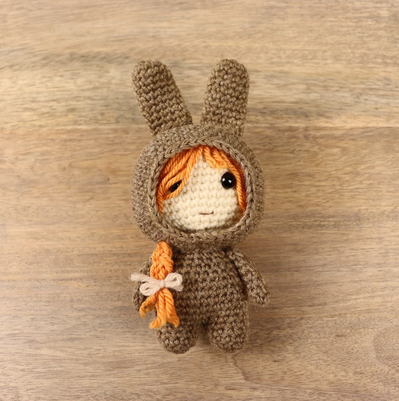 Bunny Onesie Amigurumi PDF | Customizable Skin Tone Crochet Doll | Instant Download